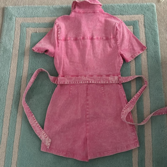 Barbie pink stretch denim short jumper - Picture 4 of 7